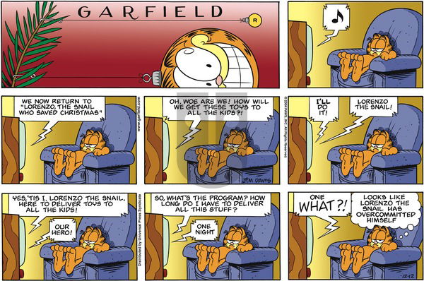 Garfield on Sunday December 12, 2004 Comic Strip