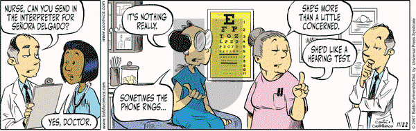 Baldo on Thursday November 22, 2007 Comic Strip