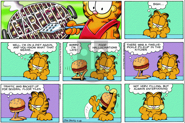 Garfield - Sunday April 18, 2004 Comic Strip