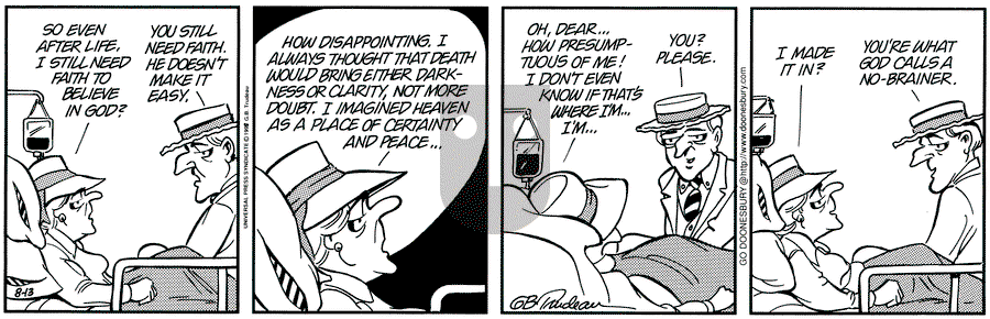 Doonesbury - Thursday August 13, 1998 Comic Strip