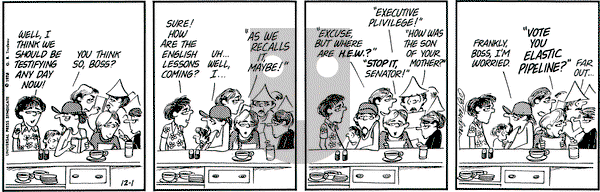 Doonesbury on Saturday December 1, 1973 Comic Strip