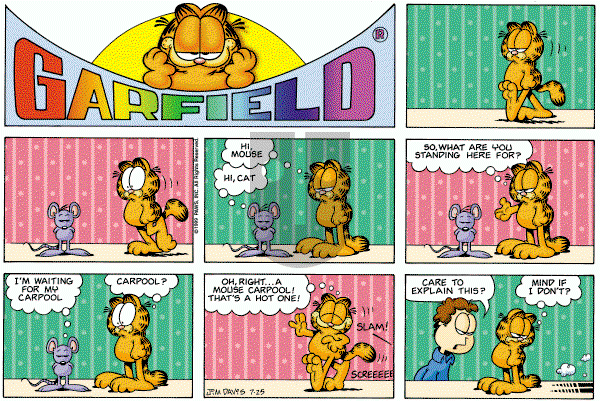 Garfield - Sunday July 25, 1999 Comic Strip