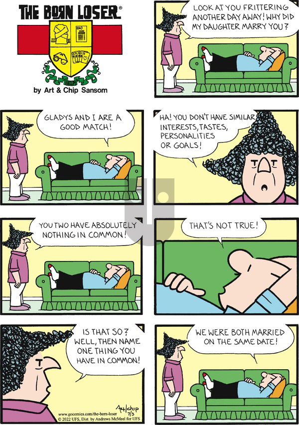 The Born Loser - Sunday July 3, 2022 Comic Strip