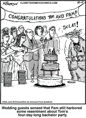Close to Home on Saturday October 11, 2003 Comic Strip