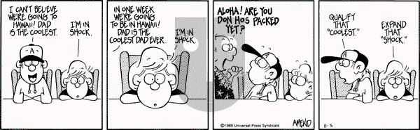 FoxTrot on Thursday August 3, 1989 Comic Strip