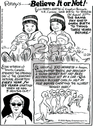 Ripley's Believe It or Not on Wednesday February 21, 2001 Comic Strip