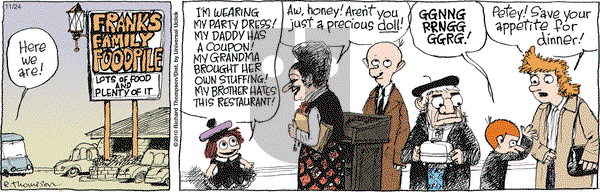 Cul de Sac on Tuesday November 24, 2015 Comic Strip