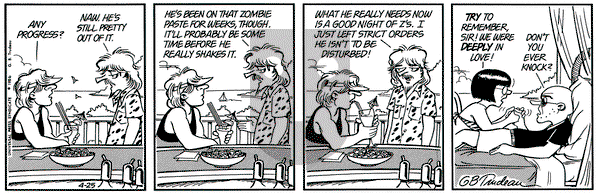 Doonesbury on Friday April 25, 1986 Comic Strip