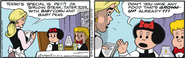 Nancy on Wednesday October 3, 2012 Comic Strip