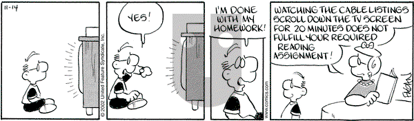 Drabble on Thursday November 14, 2002 Comic Strip