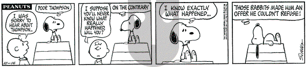 Peanuts - Saturday October 14, 1972 Comic Strip
