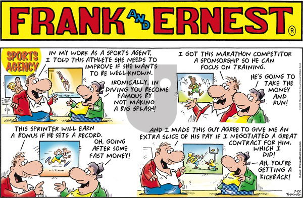 Frank and Ernest on Sunday July 22, 2018 Comic Strip