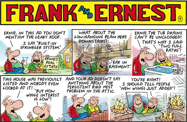 Frank and Ernest on Sunday April 12, 2015 Comic Strip