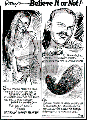 Ripley's Believe It or Not on Wednesday July 6, 2005 Comic Strip
