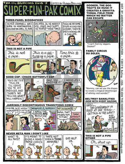 Tom the Dancing Bug on Monday September 4, 2017 Comic Strip
