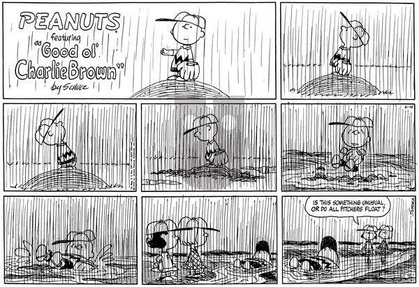 Peanuts on Sunday June 14, 1970 Comic Strip