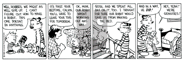 Calvin and Hobbes on Saturday September 2, 1989 Comic Strip