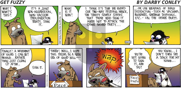 Get Fuzzy on Sunday January 14, 2007 Comic Strip