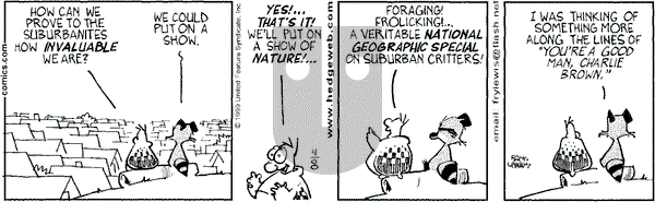 Over the Hedge on Thursday April 8, 1999 Comic Strip