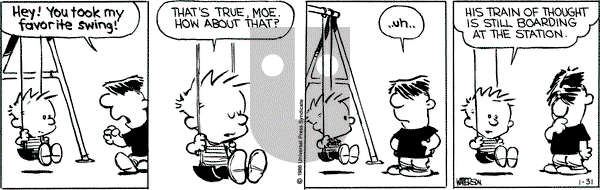Calvin and Hobbes on Friday January 31, 1986 Comic Strip