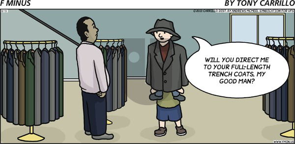 F Minus on Sunday August 19, 2018 Comic Strip