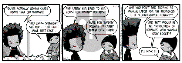 The Boondocks on Saturday January 15, 2000 Comic Strip
