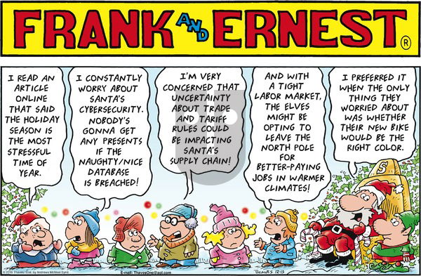 Frank and Ernest on Sunday December 15, 2019 Comic Strip