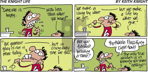 The Knight Life on Sunday October 2, 2016 Comic Strip