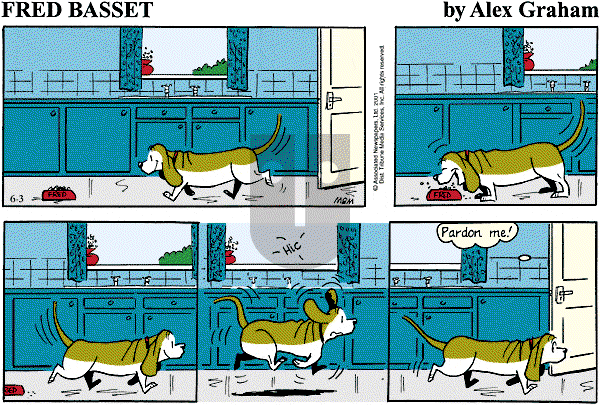Fred Basset on Sunday June 3, 2001 Comic Strip