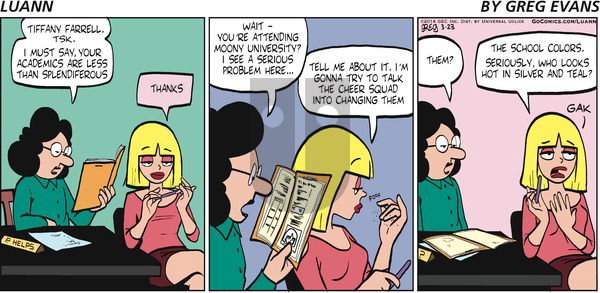 Luann - Sunday March 23, 2014 Comic Strip