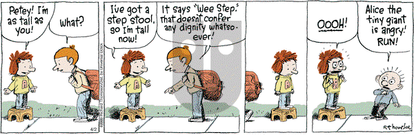 Cul de Sac on Wednesday April 2, 2014 Comic Strip