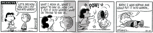 Peanuts on Monday December 4, 1972 Comic Strip