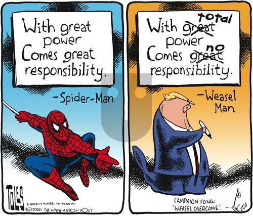 Tom Toles on Sunday April 19, 2020 Comic Strip