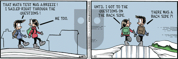 Grand Avenue on Thursday January 18, 2018 Comic Strip