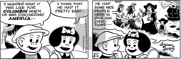 Nancy on Monday October 8, 2001 Comic Strip