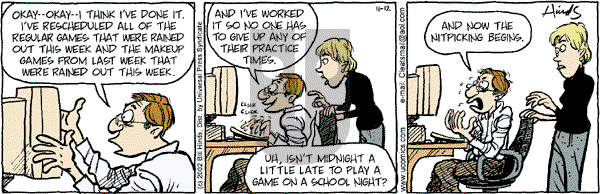 Cleats - Tuesday November 12, 2002 Comic Strip