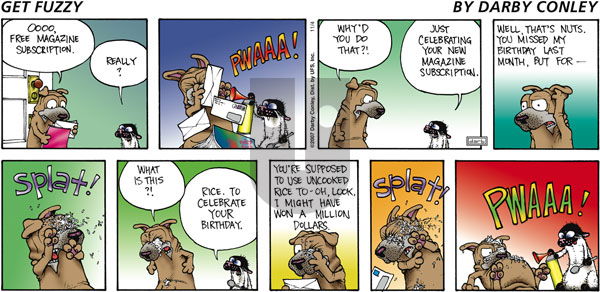 Get Fuzzy on Sunday November 4, 2007 Comic Strip