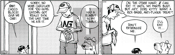 Get Fuzzy on Thursday March 22, 2001 Comic Strip