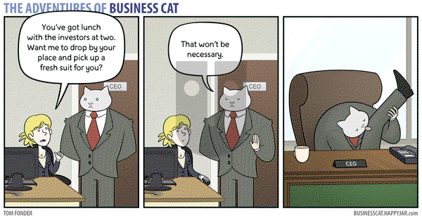 The Adventures of Business Cat on Monday March 14, 2016 Comic Strip