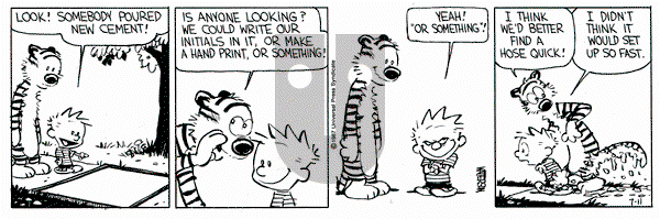 Calvin and Hobbes on Saturday July 11, 1987 Comic Strip