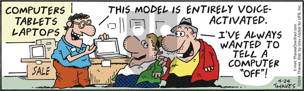 Frank and Ernest on Thursday April 24, 2014 Comic Strip