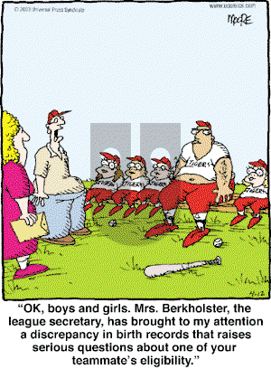 In the Bleachers - Saturday April 12, 2003 Comic Strip