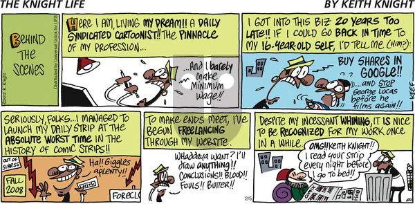 The Knight Life on Sunday February 5, 2012 Comic Strip