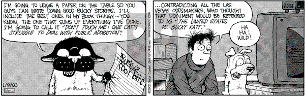Get Fuzzy on Thursday January 9, 2003 Comic Strip