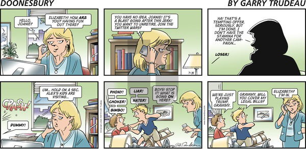 Doonesbury - Sunday July 31, 2016 Comic Strip