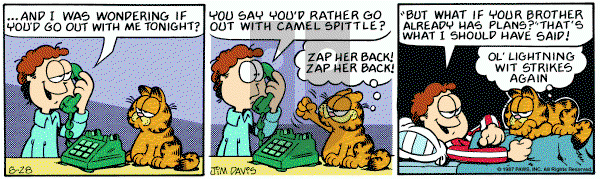 Garfield on Friday August 28, 1987 Comic Strip