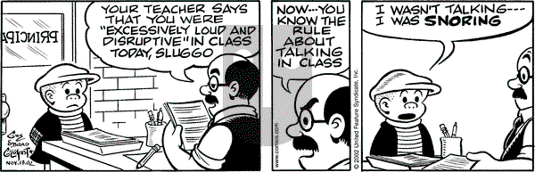 Nancy on Wednesday November 13, 2002 Comic Strip