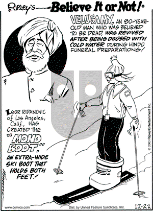 Ripley's Believe It or Not on Monday December 22, 2003 Comic Strip