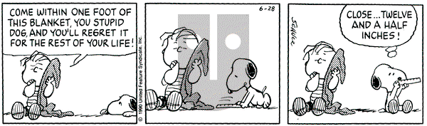 Peanuts on Thursday June 28, 1990 Comic Strip