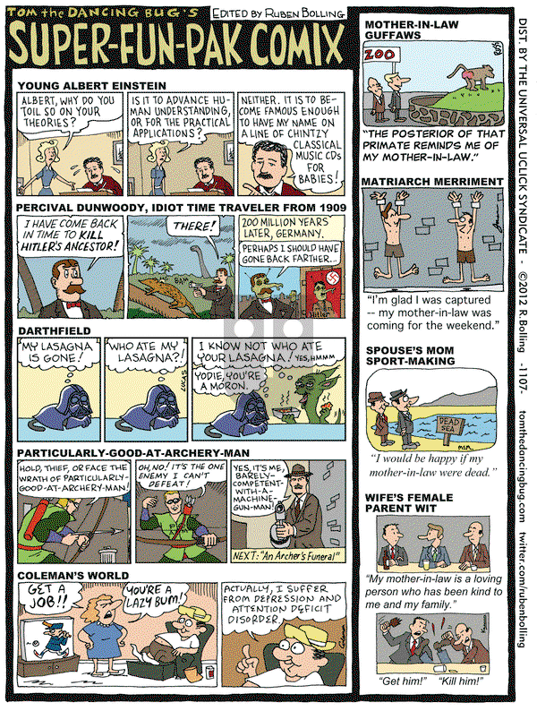 Tom the Dancing Bug on Friday October 5, 2012 Comic Strip
